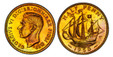 1086811 GREAT BRITAIN. George VI. (King, 1936-1952). 1950 AR, AE & Nickel-Brass 9 Piece Proof Set (Halfcrown through Farthing). PCGS PR66-PR64RB (Red-Brown).  Royal Mint. Bust, left / Various reserve designes. KM PS23; SCBC-PS17.

Grades as follow...