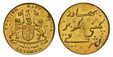 1087451 INDIA-BRITISH. Madras Presidency. (1819) AV Mohur. NGC MS62.  Madras. Edge: Vertical milling. ENGLISH EAST INDIA COMPANY. Arms with supporters, Small letters / of the Honorable English Company. Value in Persian. KM 421.1; Fr.-1587; Pridmor...
