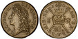 1086136 IRELAND. James II. (King, 1685-88). 1690 Mar Brass Shilling. PCGS AU53.  Dublin or Limerick. 26mm. 7.18gm. Head of James II left / Crown over crossed scepters; date in legend above denominatino XII; J - R monogram divides to either side of...