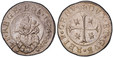 1085988 ITALIAN STATES. Genoa. 1674 ILM AR Scudo, Stretto. PCGS AU58.  41.7mm. 38.34gm. +DVX*ET*GVB* REIP*GENV*. Cross with four stars in angles / *ET*REGE*EOS*1674*I*L*M*. Virgin and child on cloud. KM 79; Dav.-3901; MIR 294/35; Lunardi 260; CNI ...