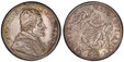 1084919 ITALIAN STATES. Papal States. Innocent XI. (Pontiff, 1676-1689). (1676)-I AR Piastra, Scudo of 80 Bolognini. PCGS MS61.  Rome. 32.00gm. Capped bust, right / St. Matthew standing on cloud, angel left. KM 393; Dav.-4086; MIR 2012/1; Muntoni ...