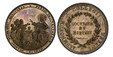 1085818 ITALIAN STATES. Papal States. Pius VII. (Pontiff, 1800-1823). (1823-29) AR Medal. PCGS MS63.  40.78mm. 25.68gm. PRAEDIC EVANG CREATVRAE EVNTES IN VNIVERSVM MVNDVM. Christ radiant, seated at right facing left and preaching to his Apostles; ...