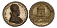 1085822 ITALIAN STATES. Papal States. Leo XII. (Pontiff, 1823-1829). 1828-V AR Medal. PCGS SP64.  By Giuseppe Cerbara. 42.6mm. 33.43gm. LEO XII PONT – MAX ANNO V. Bust wearing Papal tiara and robes; right / DEIPARAE DICATVM IN ANTRO GINGVNI MONTIS...