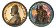 1085833 ITALIAN STATES. Papal States. Leo XIII. (Pontiff, 1878-1903). 1902//XXV AR Medal. PCGS SP64.  By F. Bianchi. 43.39mm. 35.49gm. LEO XIII PONT – MAX AN XXV. Bust, left; wearing papal tiara and robes / ET SVPER HANC PETRAM AEDIFICABO ECCLESIA...
