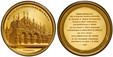1085696 ITALY. Umberto I. 1895 Gilt AE Medal. PCGS SP64.  By G. Del Soldato. 82.5mm. 272.01gm. BASILICA METROPOLITANA DI S MARCO// VENEZIA. Facade of the basilica / NEL 828 ORDINATA DAL DOGE GIUSTINO PARTECIPAZIO 829 DAL FRATELLO GIOVANNI EDIFICAT...