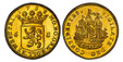 1085781 NETHERLANDS. Holland. 1758 AV Off-Metal 6 Stuivers, Scheepjesschelling of 2 Ducats Weight. PCGS SP62.  Edge: Reeded. 6.93gm. MO: NO: ORD: HOLL: ET WESTFRI:. Crowned arms of Holland divides value, date above / VIGILATE DEO CONFIDENTES ·. Sa...