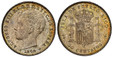 1086737 PUERTO RICO. Alfonso XIII. 1895 PGV AR 20 Centavos. NGC MS64.  Madrid mint. Young head left / Crowned arms, pillars. KM 22; Calico 126.

Please use this link to verify the NGC certification number <a href="https://www.ngccoin.com/certlooku...