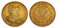 1086885 SPAIN. Charles III. (King, 1759 - 1788). 1787-(Crowned M) DV AV 4 Escudos. NGC AU55.  Madrid. 29mm. CAROL · III · D · G · HISP · ET IND · R ·. Bust of Charles III right / IN · UTROQ · FELIX · AUSPICE · DEO ·. Crowned arms in collar of The ...