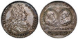 1087182 SWEDEN. Frederick I. 1721 L-C (Lorentz Careelberg, Mintmaster) AR Riksdaler. NGC MS62.  By Johann Carl Hedlinger (Eng.). Stockholm Mint. Edge: GLORIA IN EXCELSIS DEO. FRIDERICVS · D · G · REX · ... Bust right / Facing busts within cameo, G...
