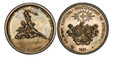 1086076 SWITZERLAND. Nidwalden Canton. 1901 By Jean Kauffmann Shooting Medal. PCGS SP65.  45.4mm. 38.17gm. XIX. NIDW. KANTONAL-SCHUTZENFEST IN HERGISWIL. Radiant Swiss cross above two oval shield of arms withing sprays; date below / EIDGENOSSEN, S...