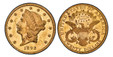 1085371 UNITED STATES OF AMERICA. 1892 AV $20, Double Eagle. PCGS AU58.  U.S. Mint, Philadelphia. Coronet head, left, within circle of stars / UNITED STATES OF AMERICA. TWENTY DOLLARS below eagle. KM 74.3; Fr.-177.

From a reported mintage of just...