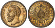 1087698 GERMAN STATES. Baden. Friedrich I. 1898-G AR 5 Mark. PCGS MS62.  Karlsruhe. FRIEDRICH GROSHERZOG VON BADEN. Head left / DEUTSCHES REICH date  FUNF MARK. Crowned imperial German eagle. KM 268; Jaeger 29.

Please use this link to verify the ...