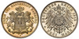 1085083 GERMAN STATES. Hamburg. 1913-J AR 3 Mark. NGC PR67 Cameo.  Hamburg. Edge: GOTT MIT UNS. Three tower castle on helmeted shield with supporters / Crowned imperial eagle, shield on breast. KM 620; Jaeger 64.

Please use this link to verify th...