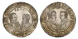 1087705 GERMAN STATES. Saxe-Old-Altenburg. 4 Brothers. 1606 WA AR Thaler. NGC AU58.  Saalfeld. Facing busts / Two facing busts, date above. KM 3; Dav.-7361.

Currently the finest known at NGC as of June 2026

Please use this link to verify the NGC...