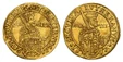 1087561 GERMAN STATES. Saxony-Albertine. Johann Georg I. 1617 AV Ducat. NGC MS61.  Dresden. 3.42gm. VERBVM DNI MANET IN ÆTERNVM. Half-length figure to right, wearing rob and electoral hat, holding sword over right shoulder, divides IOH - GEOR, shi...