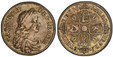 1087273 GREAT BRITAIN. Charles II. (King, 1660-1685). 1666 AR Halfcrown. PCGS VF30.  London Mint. Variety of the third bust of Charles II, elephant below / Cruciform shields of arms with entwined CC monogram in each angle. KM 428.3; SCBC-3364; Bul...