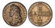 1087225 GREAT BRITAIN. England. James II. (King, 1685-88). 1685 AR Halfcrown. PCGS AU55.  Edge: PRIMO. First laureate and draped bust, left / Crowned shields cruciform divides date in legend above; seven strings to Irish harp, plain angles. KM 452...