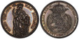 1088040 GREAT BRITAIN. England. William and Mary. 1689 AR Medal. PCGS SP65.  Edge: Reeded. HANC TUEMUR HAC NITIMUR. Standing figure of Liberty holding Phrygian cap on staff and resting arm on a Bible placed on decorated altar / BRITTAN LIBER RELIG...