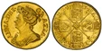 1087226 GREAT BRITAIN. Anne. (Queen, 1702-1714). 1713 AV Guinea. PCGS MS62.  ANNA · DEI · - GRATIA ·. Third bust left / MAG - BRI · FR - ET · HIB - REG ·. Crowned shields in cruciform, sceptres at angles. KM 534; SCBC-3574; EGC-477; MCE 225; Fried...