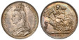 1087448 GREAT BRITAIN. Victoria. (Queen, 1837-1901). 1887 AR Crown. NGC MS64.  Edge: Reeded. VICTORIA D:G: BRITT: REGINA: F:D:. Bust left wearing small crown and veil / St. George slaying dragon right. KM 765; SCBC-3921; ESC-2585 (Prev. ESC-296); ...