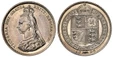 1087370 GREAT BRITAIN. Victoria. (Queen, 1837-1901). 1888/7 AR Shilling. NGC MS64.  23.6mm. 5.6552gm. VICTORIA DEI GRATIA BRITT: REGINA F:D:. Bust left wearing small crown and veil / Crowned arms within order chain. KM 761; SCBC-3926.

Currently t...
