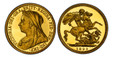 1087257 GREAT BRITAIN. Victoria. (Queen, 1837-1901). 1893 AV Sovereign. PCGS PR65DCAM (Deep Cameo).  VICTORIA · DEI · GRA · BRITT · REGINA · FID · DEF · IND · IMP ·. Mature draped bust left / St. George slaying the dragon. KM 785. Proof; SCBC-3874...