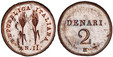 1086063 ITALIAN STATES. Italian Republic. Napoleon. A.II (1803)-M CU Pattern 2 Denari. PCGS SP63BN (Brown).  Milan. 3.35gm. 2 Oat sprigs / Written and numeral value. KM Pn2; Pagani 445.
Includes original collector's ticket.

Please use this link t...
