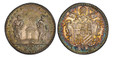 1085700 ITALIAN STATES. Papal States. Clement XIII. (Pontiff, 1758-1769). MDCCLXI-IV (1761) AR Testone, 30 Baiocchi. PCGS MS64.  Rome. 7.95gm. CLEMENS•XIII - PONT•M•A•IV•. Papal arms / S•PETRVS - S•PAVLVS.// MDCC - LXI. St. Peter and St. Paul stan...