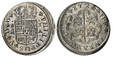 1087429 SPAIN. Philip V. 1726/1-(Crowned M) A AR Real. NGC MS67.  Madrid. PHILIPPVS · V · D · G · ... Crowned arms / Cross with castles and lions in angles in octolobe. KM 298.

Struck from roller dies. Currently the finest known at NGC as of May ...
