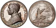 1087278 VATICAN CITY. Pius XII. (Pontiff, 1939-1958). AN V (1943) AR Medal. PCGS SP64.  By Angelo Mistruzzi. Edge: Plain. Bust, left; signed on truncation / Pope knelling to right before an altar with arms outstretched in prayer to a seated Madonn...