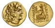 1086604 GREEK. PONTIC KINGDOM. Callatis. Mithradates VI Eupator. (Ruler, 120-63 BC). Struck circa 88-86 BC. AV Stater. NGC Ch. AU (Choice About Uncirculated) Strike 5/5 Surface 4/5 Brushed.  Kallatis mint. 20mm. 8.31gm. Diademed head of the deifie...