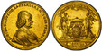 1087428 AUSTRIAN STATES. Salzburg. Sigmund III. 1753 AV 10 Ducats. PCGS AU58.  By Franz Matzenkopf (dies). 34.63gm. Bust of Sigismund III, right; signed below truncation, F•M•K• / CUIQUE – SUUM. Inscribed banner above two standing allegorical figu...