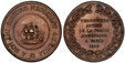 1087210 CHILE. France. 1836 AE Essai 5 Francs. PCGS AU Details Tooled.  A MON AMI BIHOURD NÉGOCIANT AU CHILI ("TO MY FRIEND BIHOURD, MERCHANT IN CHILE"). Three-masted ship sailing to left / THONNELIER AUTEUR DE LA PRESSE MONÉTAIRE A PARIS ("THONNE...