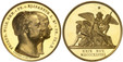 1088017 GERMAN STATES. Prussia. Friedrich Wilhelm IV. (King, 1840-1861). 1848-Dated AV Medal of 30 Ducats weight. NGC MS65DPL (Deep Prooflike).  By K. Fischer. 50.4mm. 104.54gm. Conjugate busts of the royal couple, right / A Genius with a bow, sea...