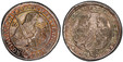 1087812 GERMAN STATES. Saxony-Albertine. Christian II, Johann Georg I and August. 1608 HR AR Thaler. PCGS AU58.  Dresden. 29.43gm. Bust right with sword and helmet divide date / Busts facing one another. KM 24; Dav.-7566; Schnee 767; Keilitz/Kahnt...
