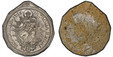 1087710 HUNGARY. Maria Theresia. 1765-KB KB/KD Tin Off-Metal 2 Ducats (Pair). PCGS MS64.  3.50gm. & 2.70gm. M · THER · D: G · R · I · -  G · H · B · R · A · A · D · B · C · T ·. Standing Monarch in ornamented dress with orb in the left hand, scept...
