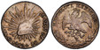 1087211 MEXICO. 1860- Ca JC AR 8 Reales. PCGS AU55.  Chihuahua. REPUBLICA MEXICANA. Facing eagle, snake in beak / Radiant cap. KM 377.2; Grove 2460.

Please use this link to verify the PCGS certification number <a href="http://www.pcgs.com/cert/54...