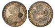 1087609 SWISS CANTONS. Bern. Louis XV. (King, 1715-1744). 1816-19 (ND) AR 40 Batzen. PCGS AU53.  Counterstamp: Bern arms//40//BZ on a French Ecu of 1786-L(Bayonne) host coin. LUD · XV · D · G · FR · ET · NAV · REX ·. Laureate head left / SIT NOMEN...