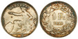 1088000 SWITZERLAND. 1850-A AR Franc. NGC MS64.  Paris mint. 23.2mm. 5gm. HELVETIA. Seated Helvetia / Value, date within wreath. KM 9; HMZ-2-1203a.

First year of issue.

Please use this link to verify the NGC certification number <a href="https:/...