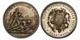 1087606 SWITZERLAND. Federal. 1898 AR Shooting Medal. PCGS SP65.  By Eduard Zimmermann, Ennetbürgen. Edge: Plain. 39.96gm. Defiant armed soldier faces right, a woman attending to a fallen comrade at right; city view in background, Swiss cross abov...