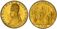 1085809 VATICAN CITY. Pius XII. (Pontiff, 1939-1958). MCML (1950) AV 100 Lire. PCGS MS66.  20.8mm. 5.19gm. Crowned bust left / Opening of the Holy Year Door. KM 48; Friedberg 289; Pagani 716; Bolzano Vatican 39; Gigante 108; Montenegro 519; Berman...