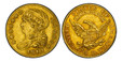 1087405 UNITED STATES OF AMERICA. 1810 AV $5, Half Eagle. PCGS MS61.  U.S. Mint, Philadelphia. 25mm. 8.02gm. Capped draped bust, left, flanked by stars / UNITED STATES OF AMERICA. Heraldic eagle. KM 38. large date, large 5; Fr.-132.
Ex Künker Auct...