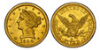 1087406 UNITED STATES OF AMERICA. 1844-O AV $5, Half Eagle. PCGS AU55.  U.S. Mint, New Orleans. 21.6mm. 7.52gm. Coronet head, left, within circle of stars / UNITED STATES OF AMERICA. No motto above eagle. KM 69; Fr.-141.
Ex Künker Auction 302 (1 J...