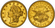 1087208 UNITED STATES OF AMERICA. 1850-O AV $20, Double Eagle. PCGS AU50.  U.S. Mint, New Orleans. Coronet head, left, within circle of stars / UNITED STATES OF AMERICA. TWENTY D. below eagle, no motto above eagle. KM 74.1; Fr.-171.

Please use th...