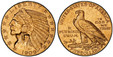 1086374 UNITED STATES OF AMERICA. 1909-D AV $5, Half Eagle. PCGS AU58.  By Bela Lyon Pratt. U.S. Mint, Denver. LIBERTY. Stylized Native American portrait wearing a full headdress encircled by 13 stars, date below / E PLURIBUS UNUM – IN GOD WE TRUS...