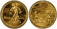 1088464 DANZIG. 1930 AV 25 Gulden. PCGS MS64.  Arms with supporters, date below / Statue from the Neptune fountain, denomination at left and divided below. KM 150; Fr.-44.

Never officially released for circulation. A few were distributed on Sept....