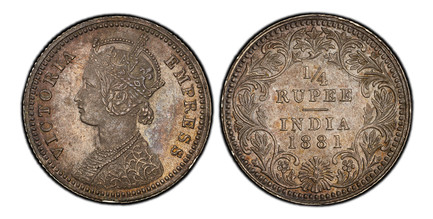 MS63 英領 インド ルピー 銀貨 1893B NGC india rupee MS63 英領 インド ルピー 銀貨 1893B NGC india rupee インド