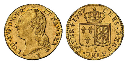 1081884 FRANCE. Louis XVI. 1787-I AV Louis d'Or. NGC MS66.  Limoges. LUD · XVI · D · G · FR · ET NAV · REX ·. Head left / CHRS · REGN · VINC · IMPER. Crowned arms of France and Navarre in shields. KM 591.7; Fr.-475; Gad.-361.

Prooflike surfaces a...