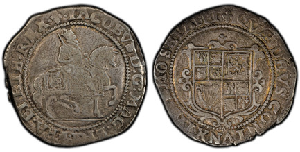 1086117 GREAT BRITAIN. England. James I. (King, 1603-1625). (1623-24) ND-(lis) AR Halfcrown. PCGS VF30.  London (Tower) mint. IACOBVS D : G • MAG : BRI : FRA : ET HIB REX • (lis) [James by the Grace of God King of Great Britain, France and Ireland...