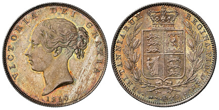1085741 GREAT BRITAIN. Victoria. (Queen, 1837-901). 1850 AR Halfcrown. NGC MS67.  VICTORIA DEI GRATIA. Head left / BRITANNIARUM REGINA FID: DEF:. Crowned arms within branches. KM 740; SCBC-3888.

Currently the finest known as of January 2026
Ex. S...